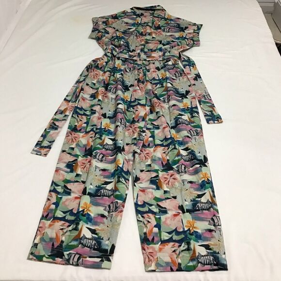 Chufy Green Floral Nama Organic Cotton Jumpsuit New With Tag Size Medium - Picture 3 of 11